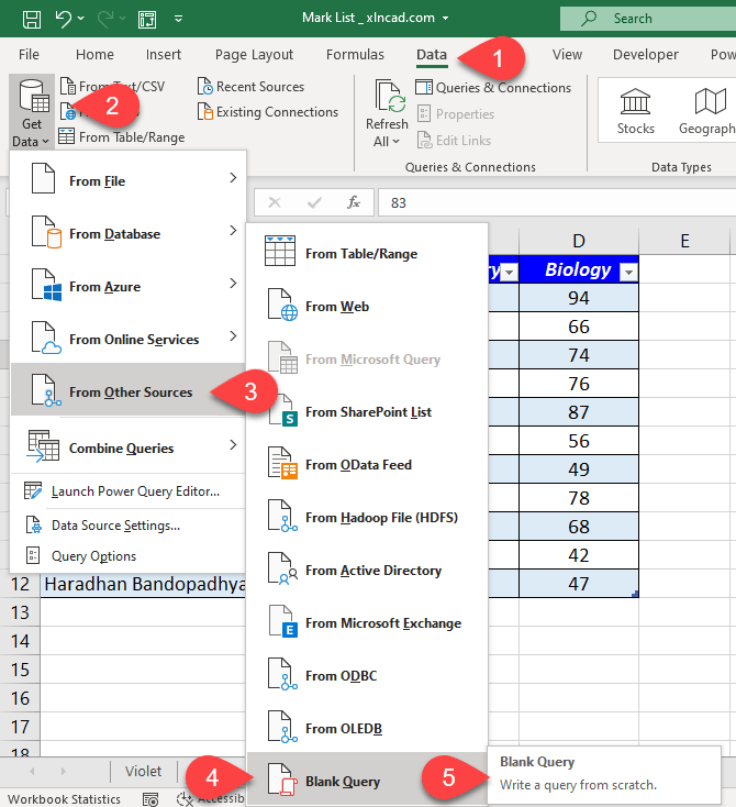 Combine Data From Multiple Worksheets