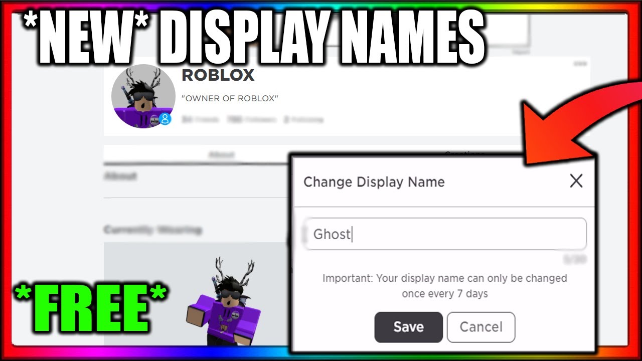 How To Change Your Roblox Display Name For Free 2020 Youtube Otosection