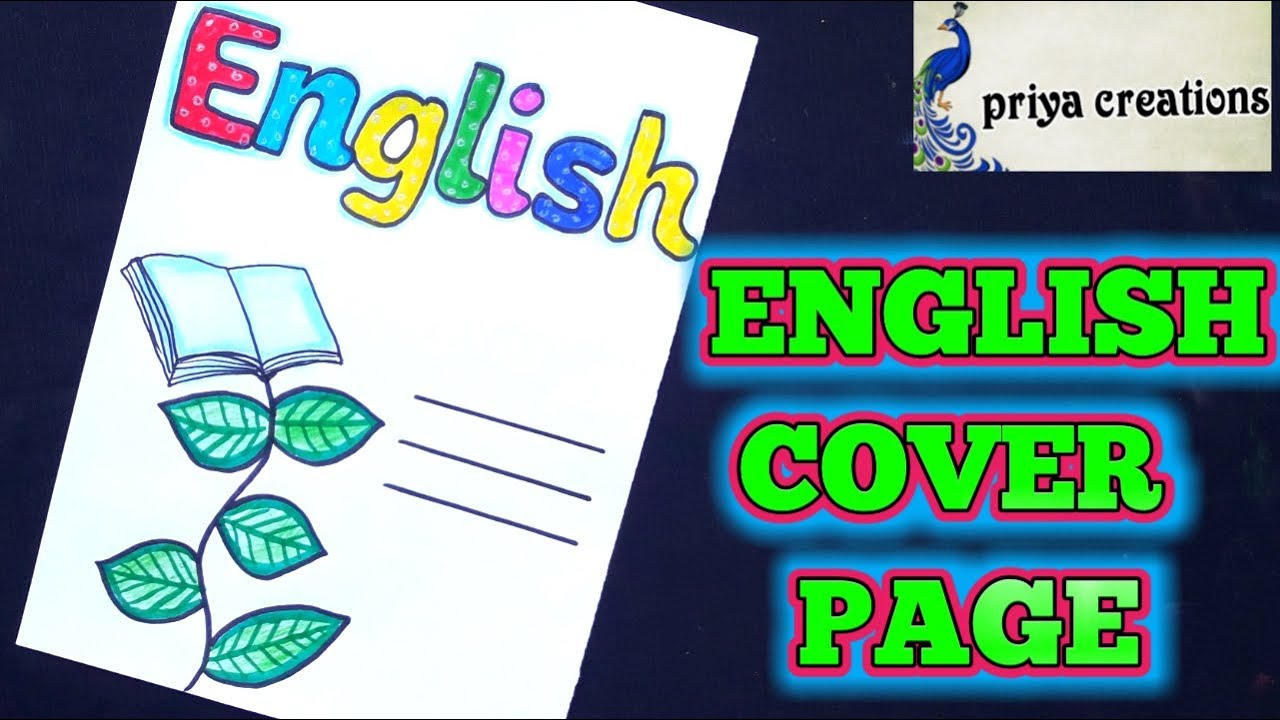English Front Page Design English Project Cover Page Ideas Youtube