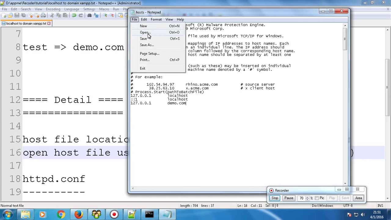 Map Localhost To Domain Name Windows How To Change Localhost To A Domain Name In Xampp On Windows Otosection