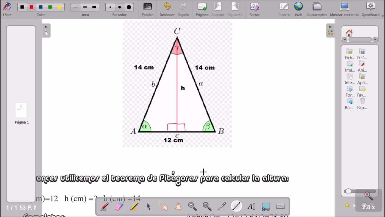 Como Calcular El Area De Un Triangulo Isosceles Sin La Altura