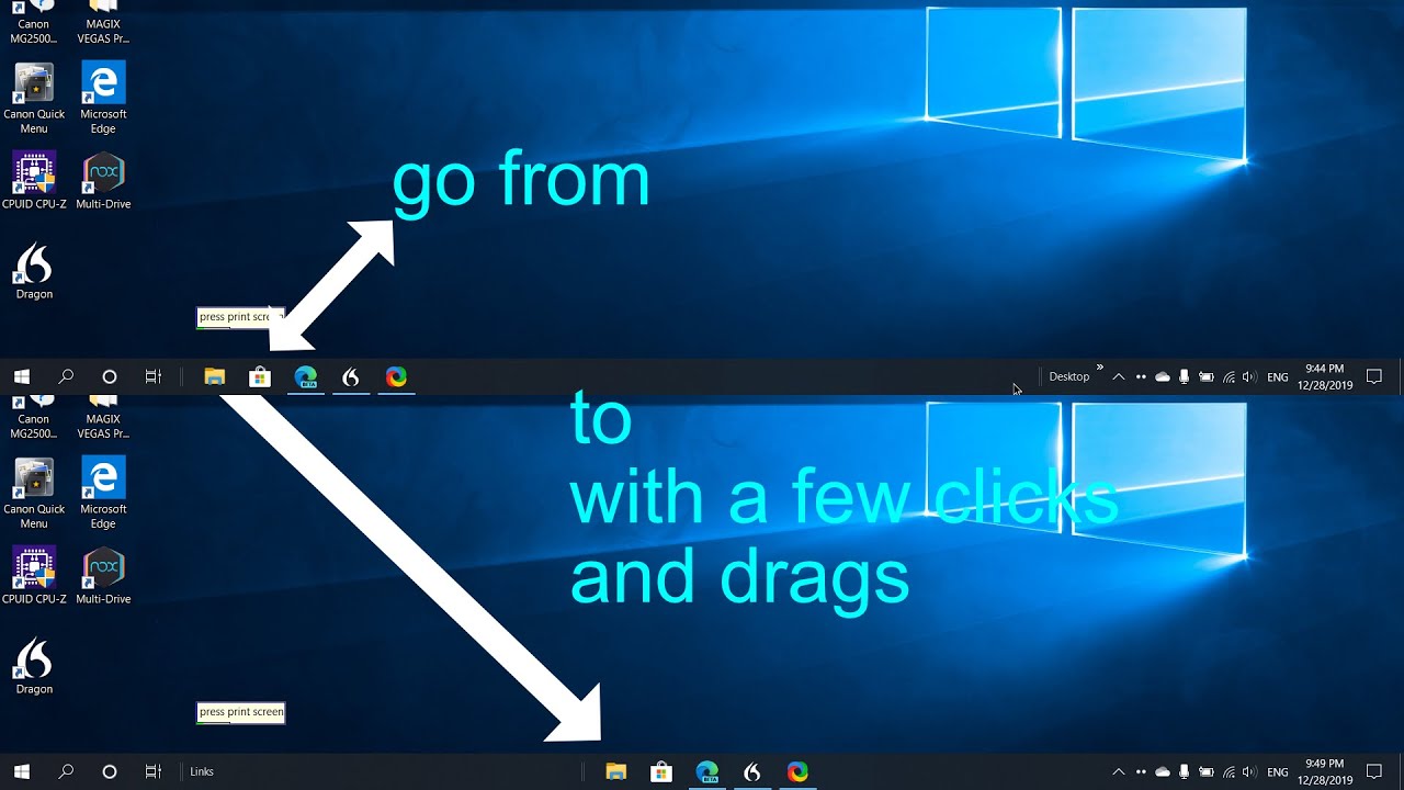 How to center the taskbar icons in windows 10 gambaran