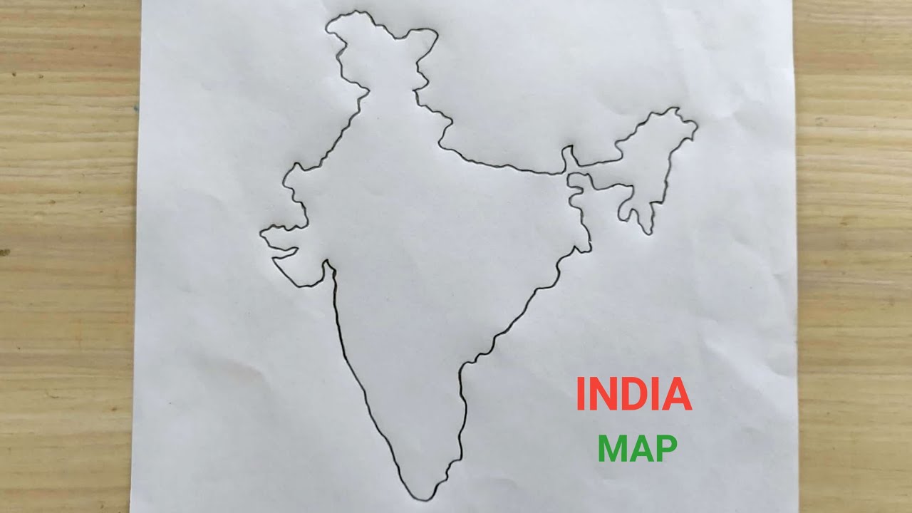 How To Draw India Map Step By Step For Beginners Youtube India Map