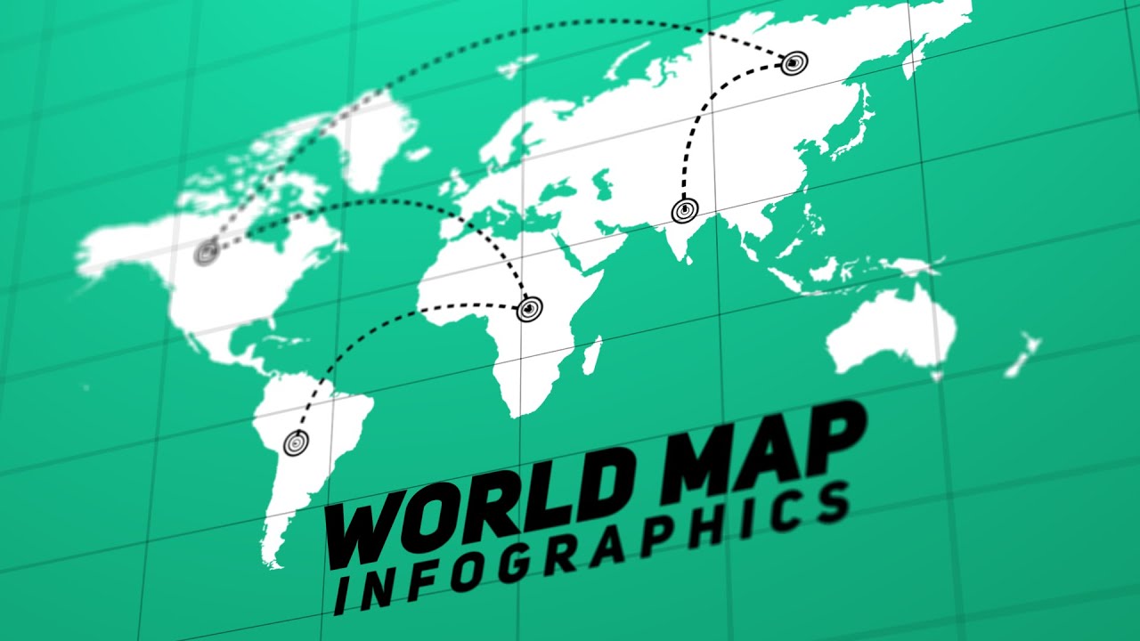 After Effects World Map Animation After Effects World Map Animation Map Infographics Animation Motion