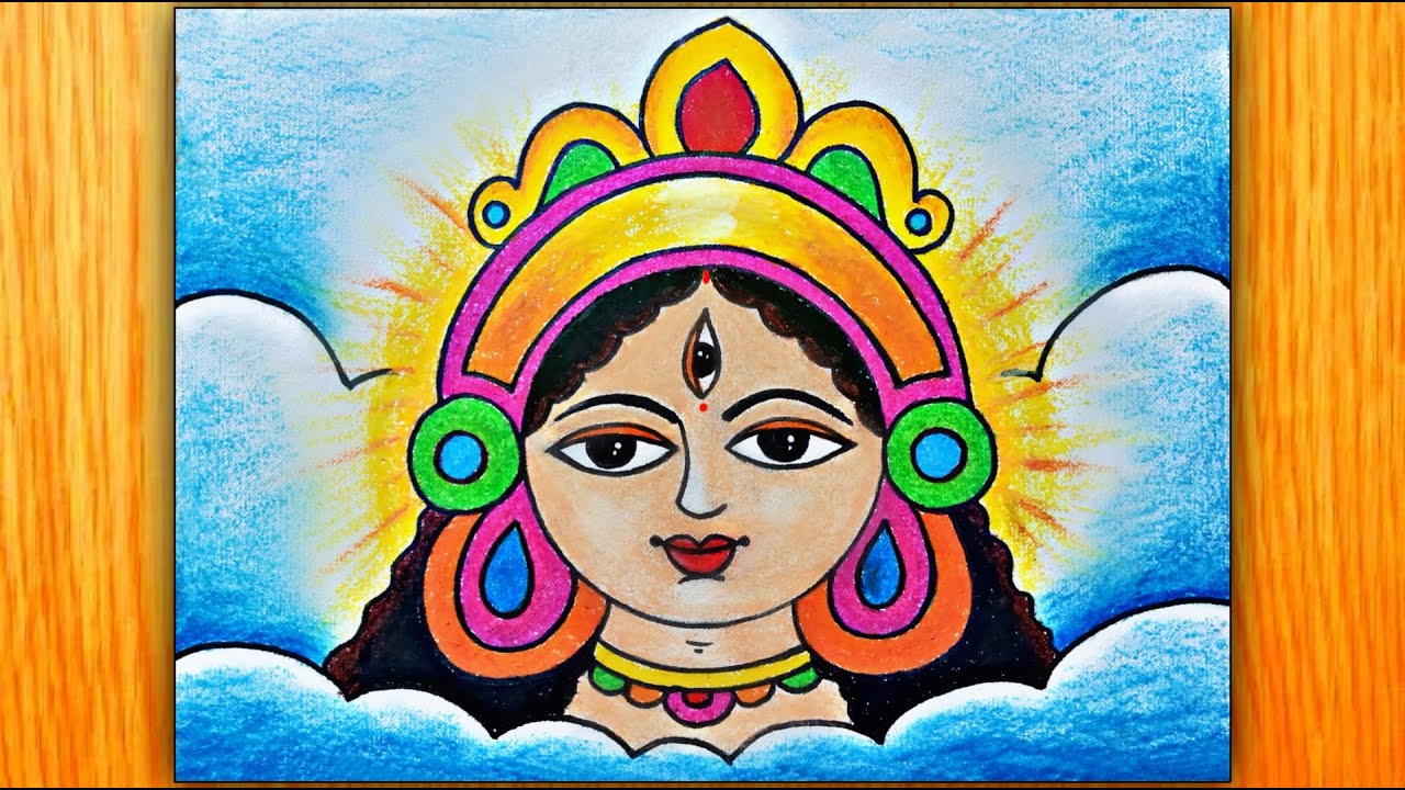 How To Draw Durga Maa Easily Devi Durga Drawing For Beginners Maa