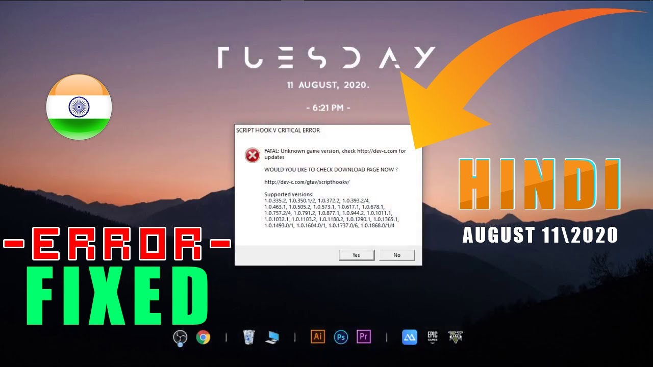 Fix Script Hook V Critical Error Fatal Unknown Game Version In Gta 5