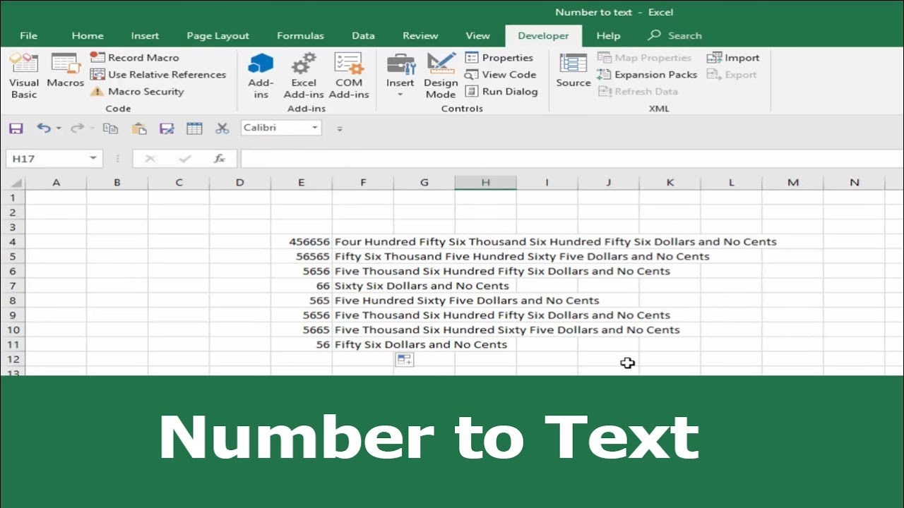 How To Convert Number To Text Or Number To Word In Excel Youtube Otosection