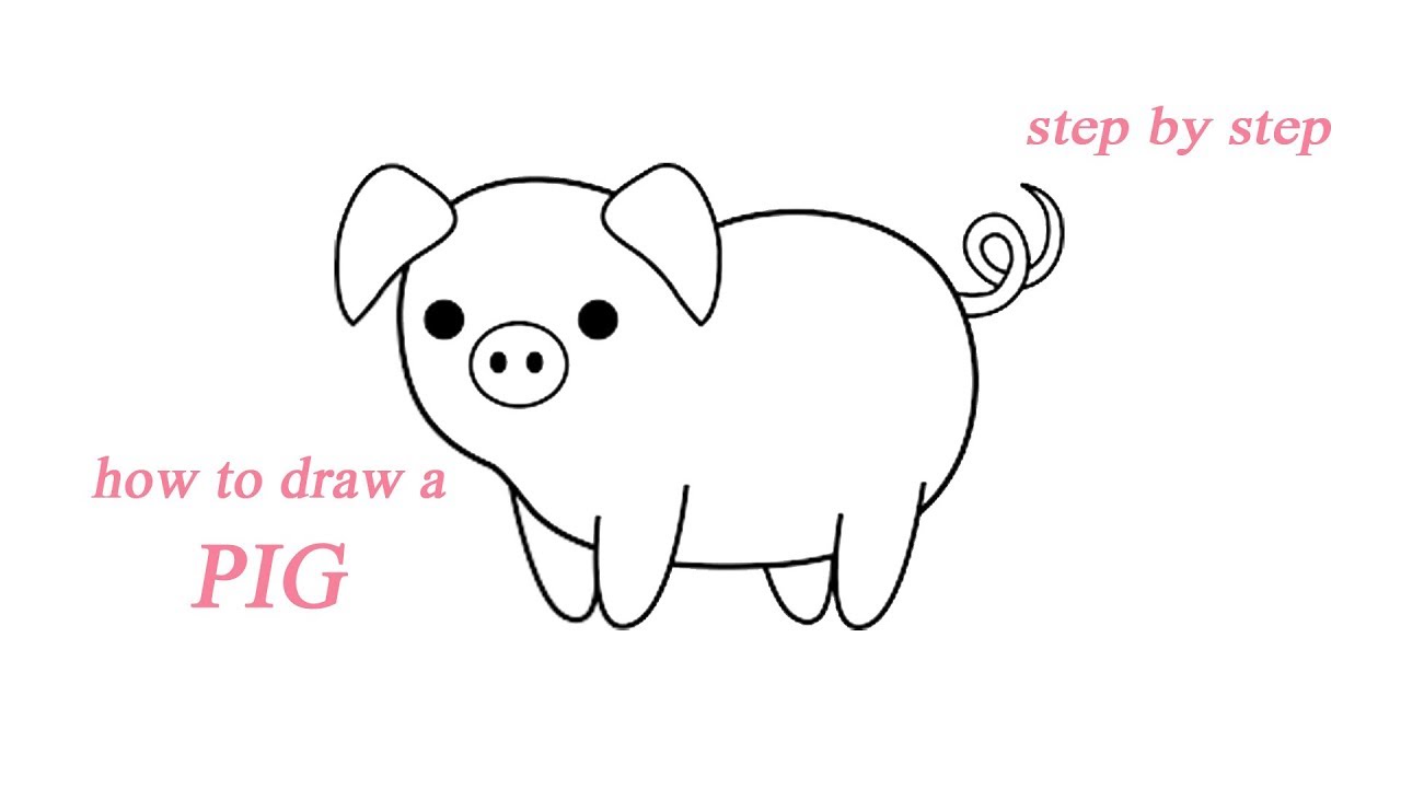 Comment Dessiner Un Cochon Facilement How To Draw A Pig Drawing For Kids Easy Drawings Art Drawings For Kids