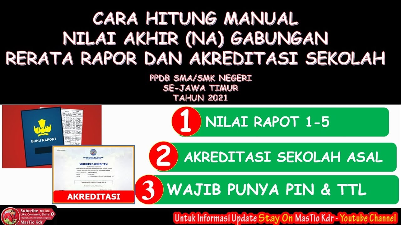 Cara Menghitung Manual Nilai Akhir Gabungan Rapor Dan Akreditasi