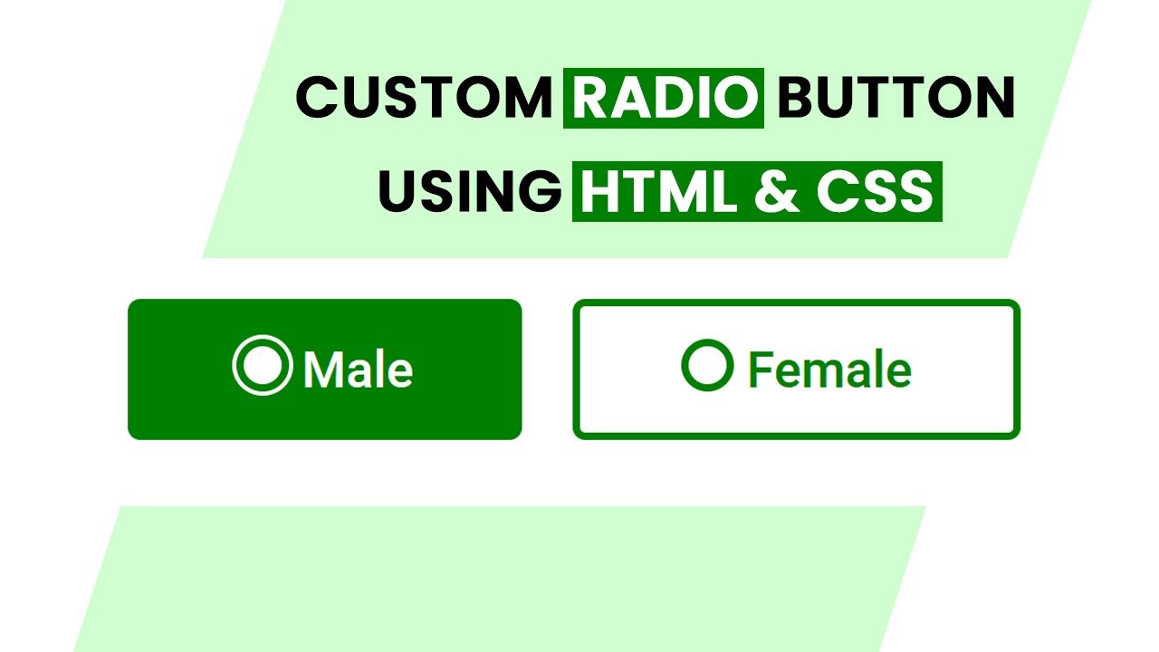 How To Create Custom Radio Button Using Html Css How To Customize Radio