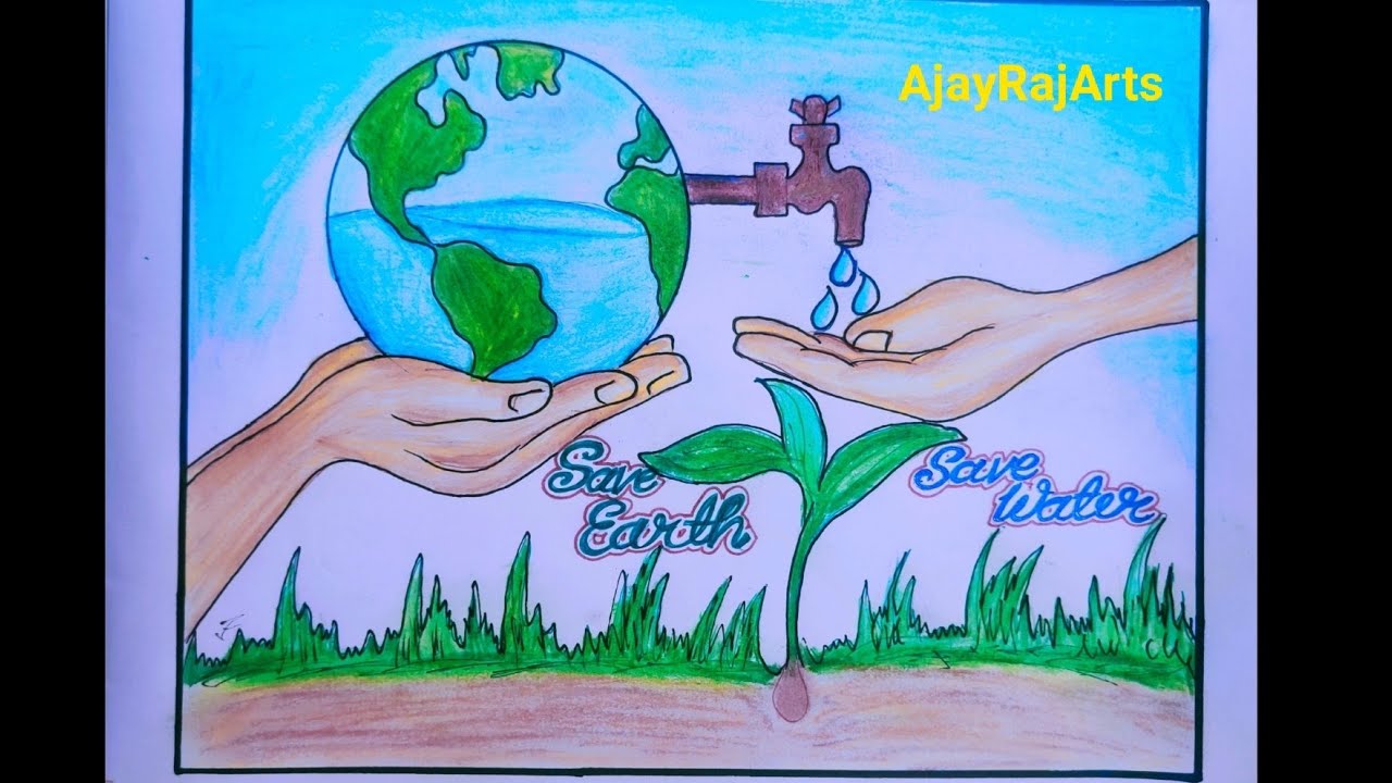 How To Draw Save Water Drawing Save Earth Drawing Easy – Otosection