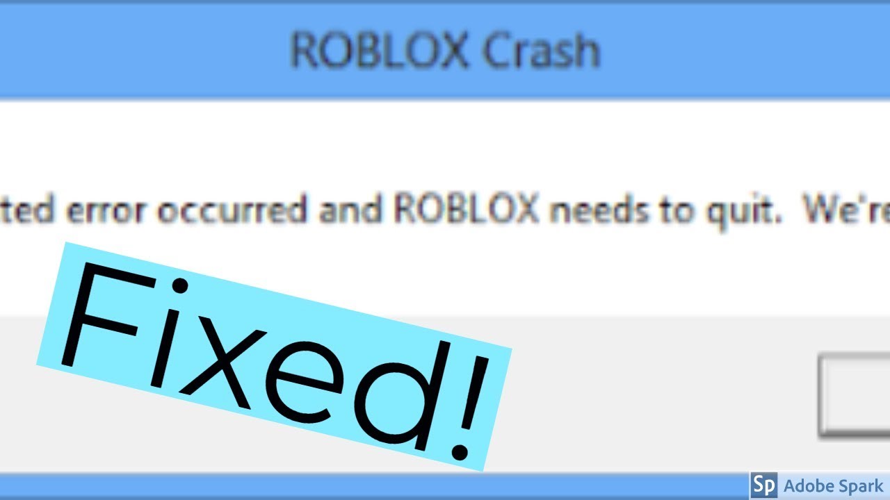 Roblox crash an unexpected error как исправить