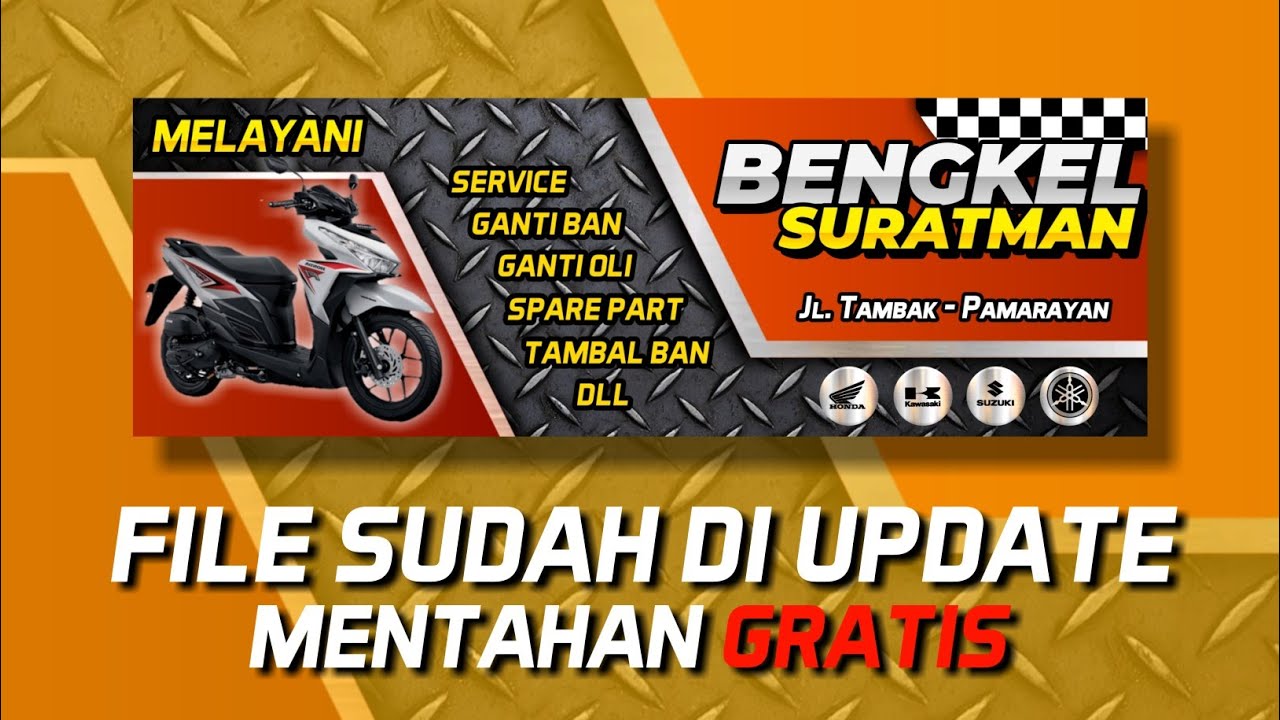 Ukuran Spanduk Bengkel Motor Contoh Desain Spanduk Otosection