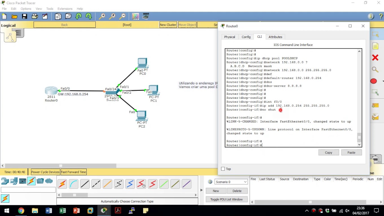 Настройка dhcp на роутере cisco packet tracer