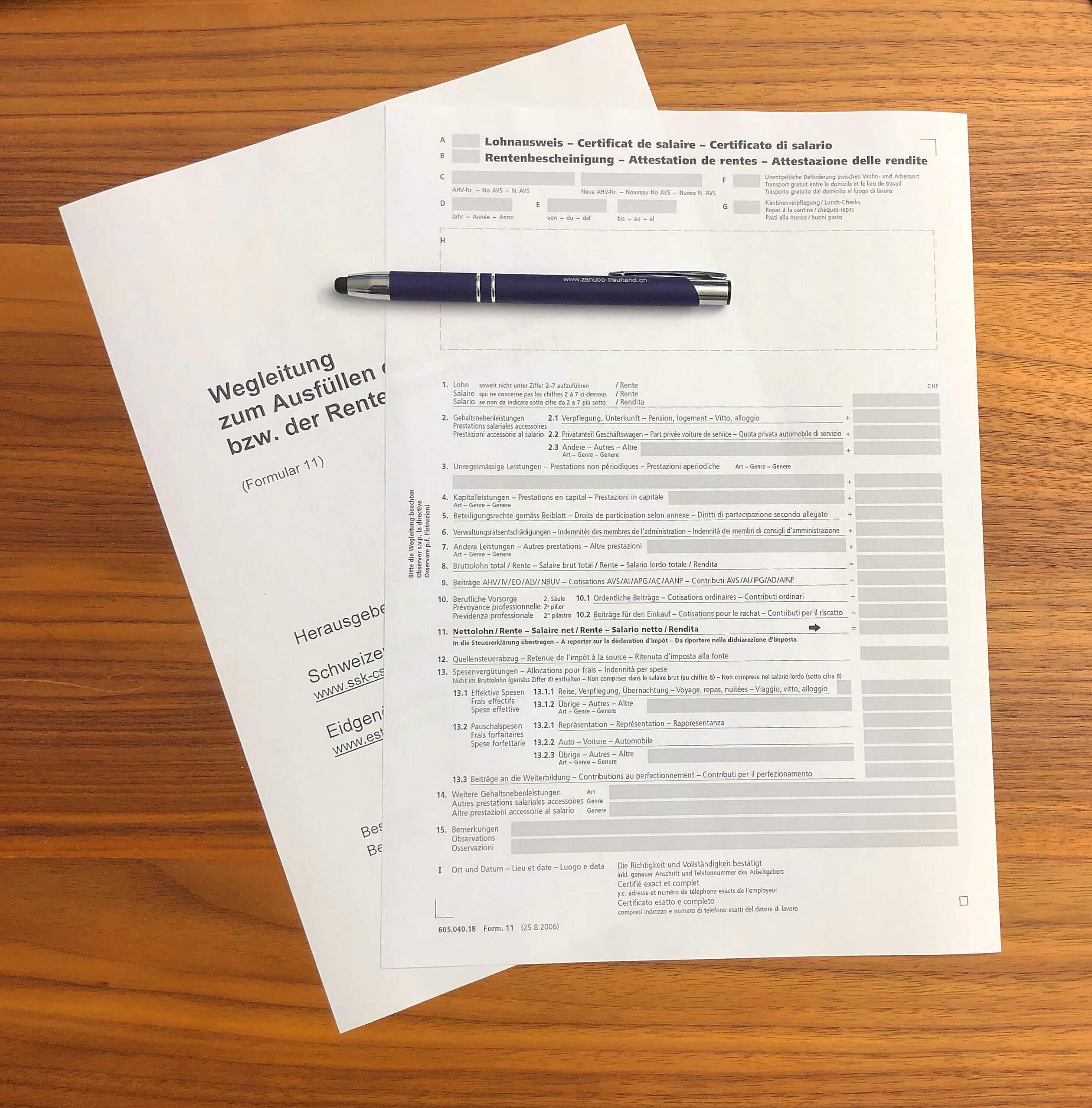 Stolperfalle Lohnausweis Zanuco Treuhand Ag