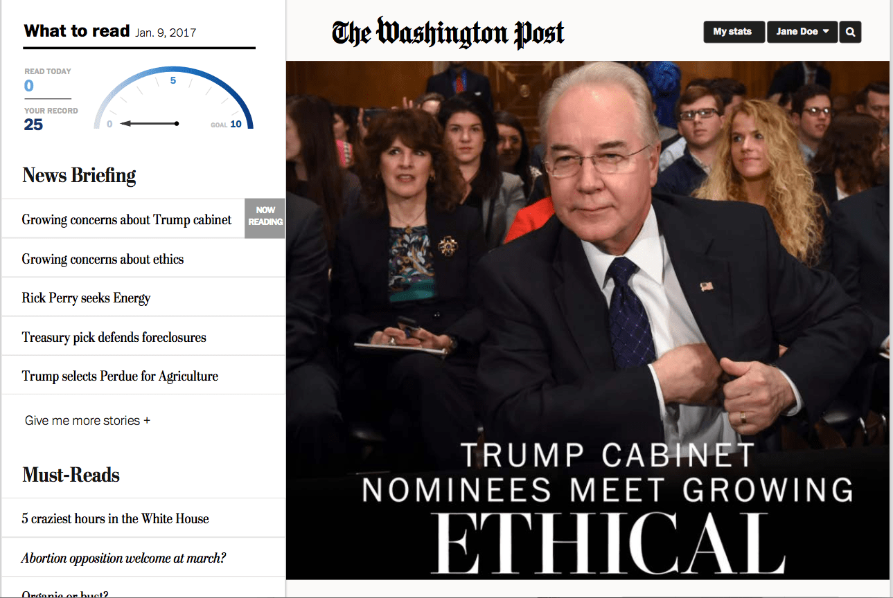 News prototype by Kat Downs Mulder, Graphics director at The Washington Post.