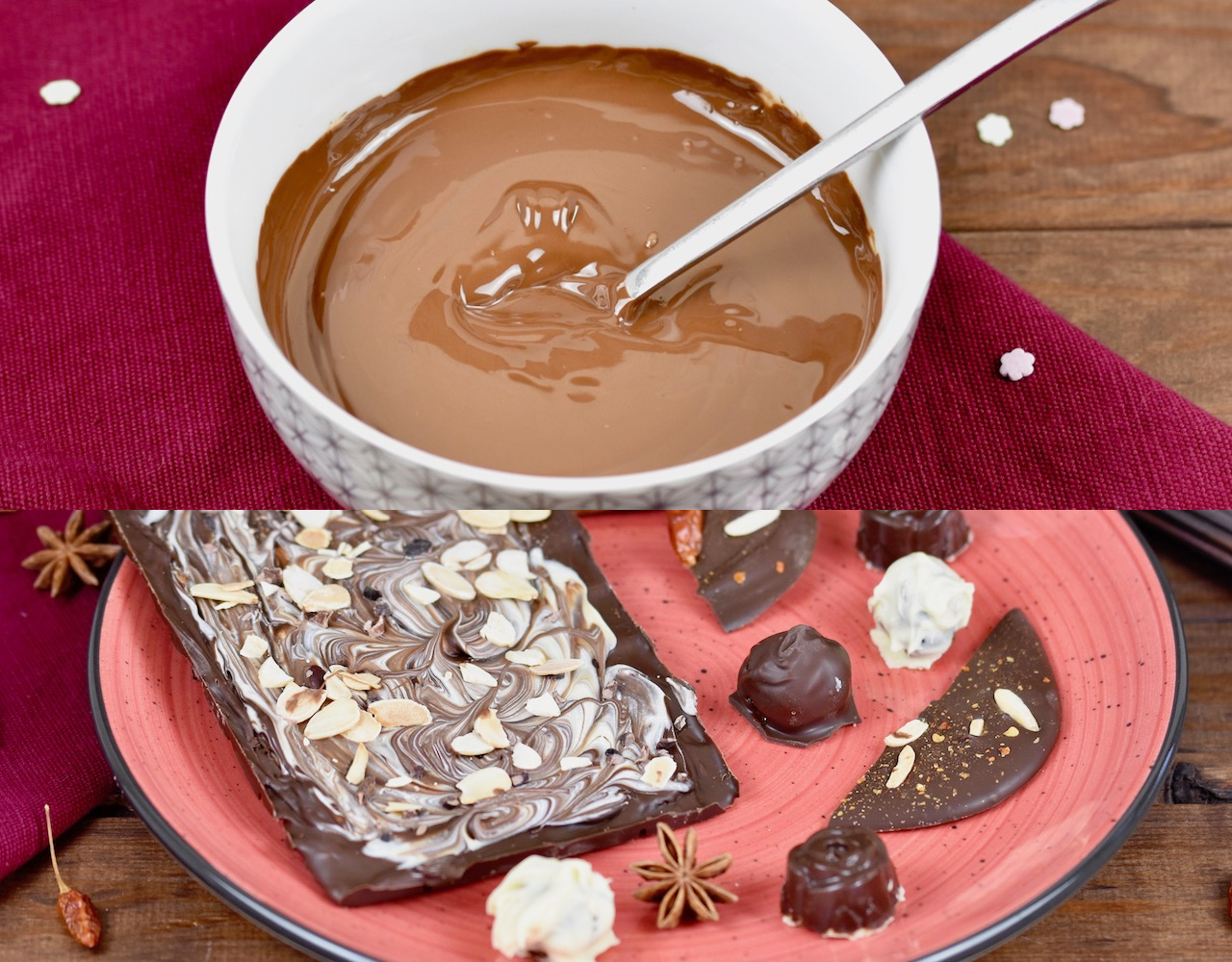 Schokolade Temperieren Zarter Schmelz Knackiger Bruch Zimt Chili