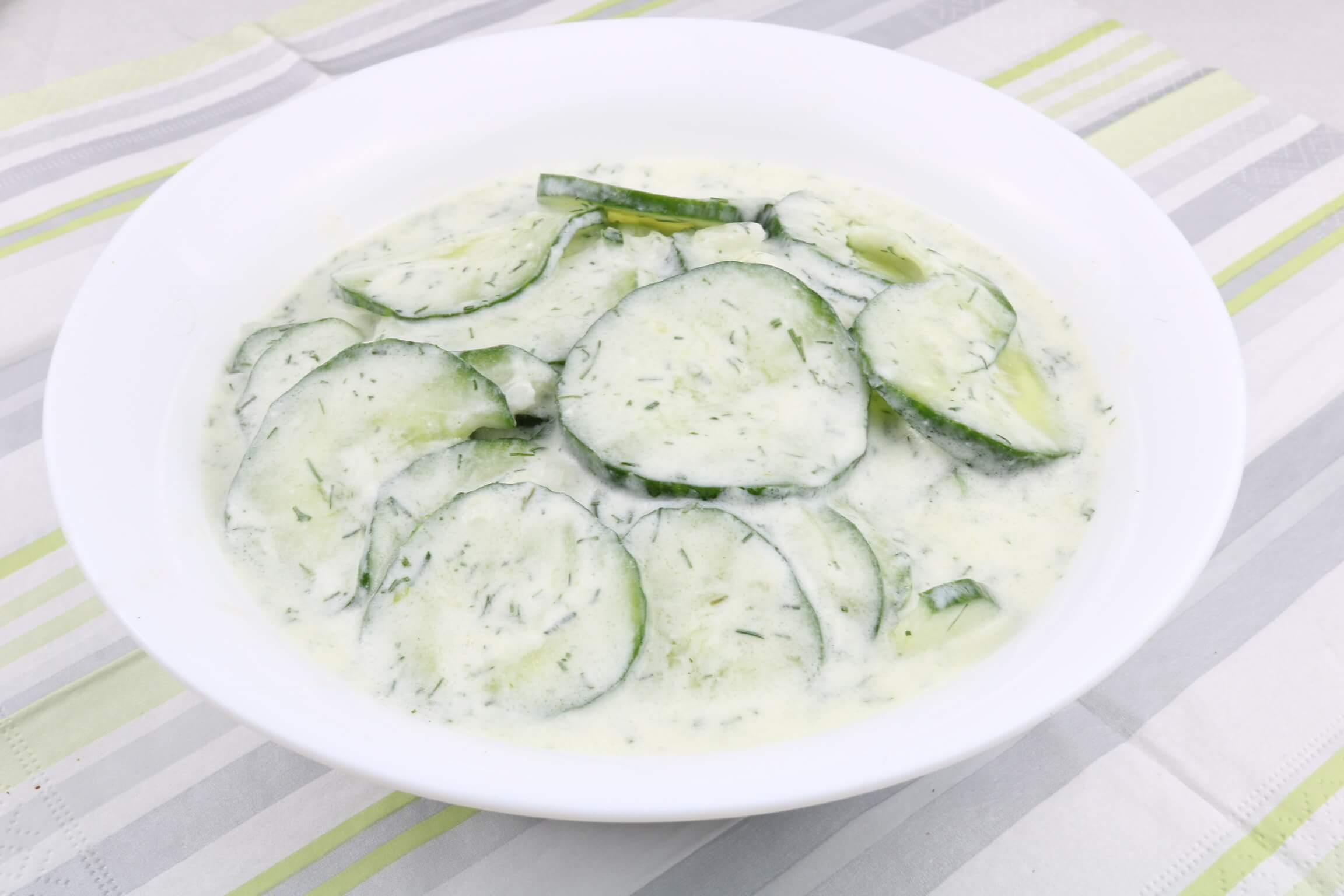 Dill Gurkensalat Mit Saurer Sahne Zu Faul Zum Kochen