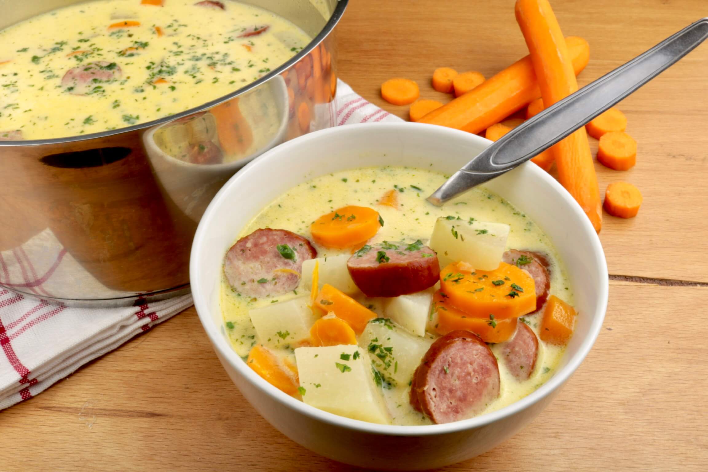 Kohlrabi Karotten Eintopf Mit Cabanossi Zu Faul Zum Kochen