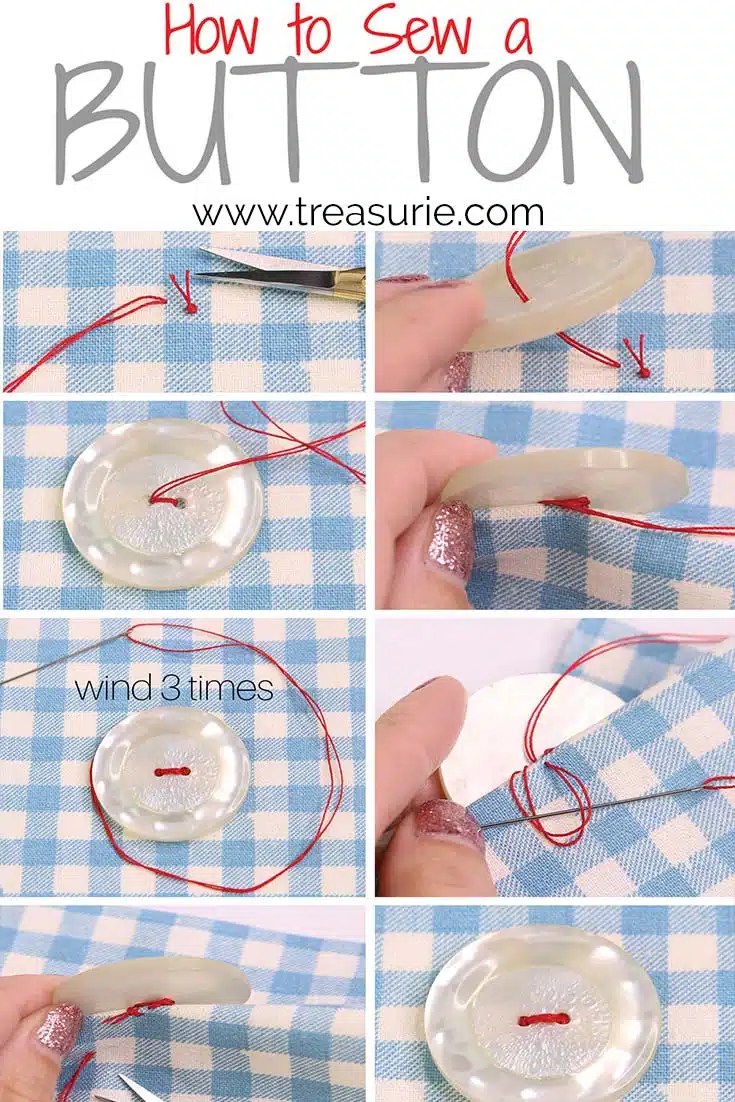 How To Sew A Button Beginners Guide Treasurie