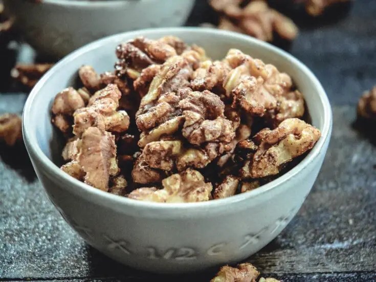 Maple Cardamom Candied Walnuts