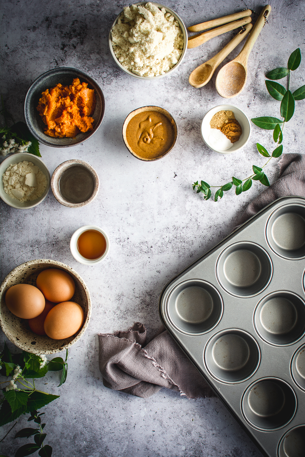 Ingredients for Cranberry Pumpkin Spice Muffins
