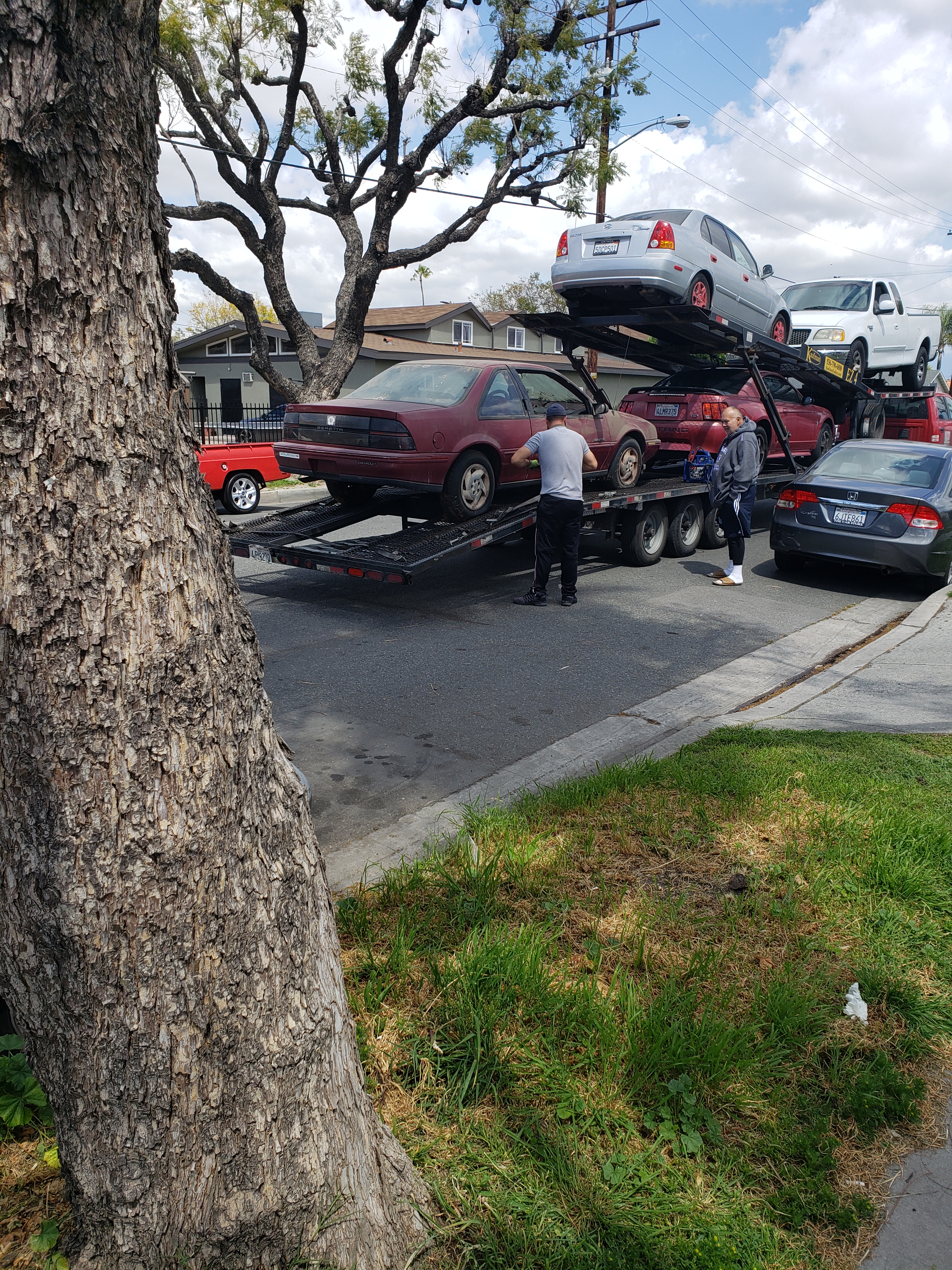 Joaquin getting Grace ready for towing