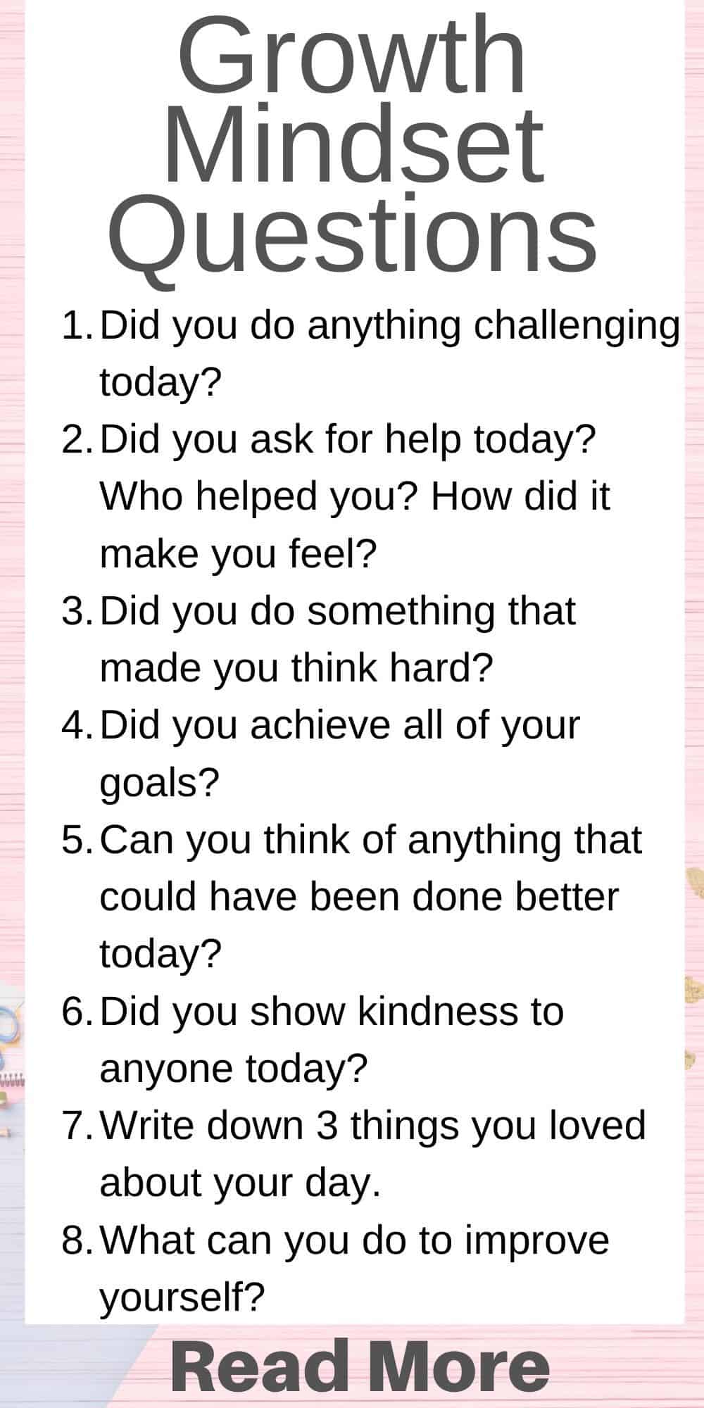 Growth mindset questions