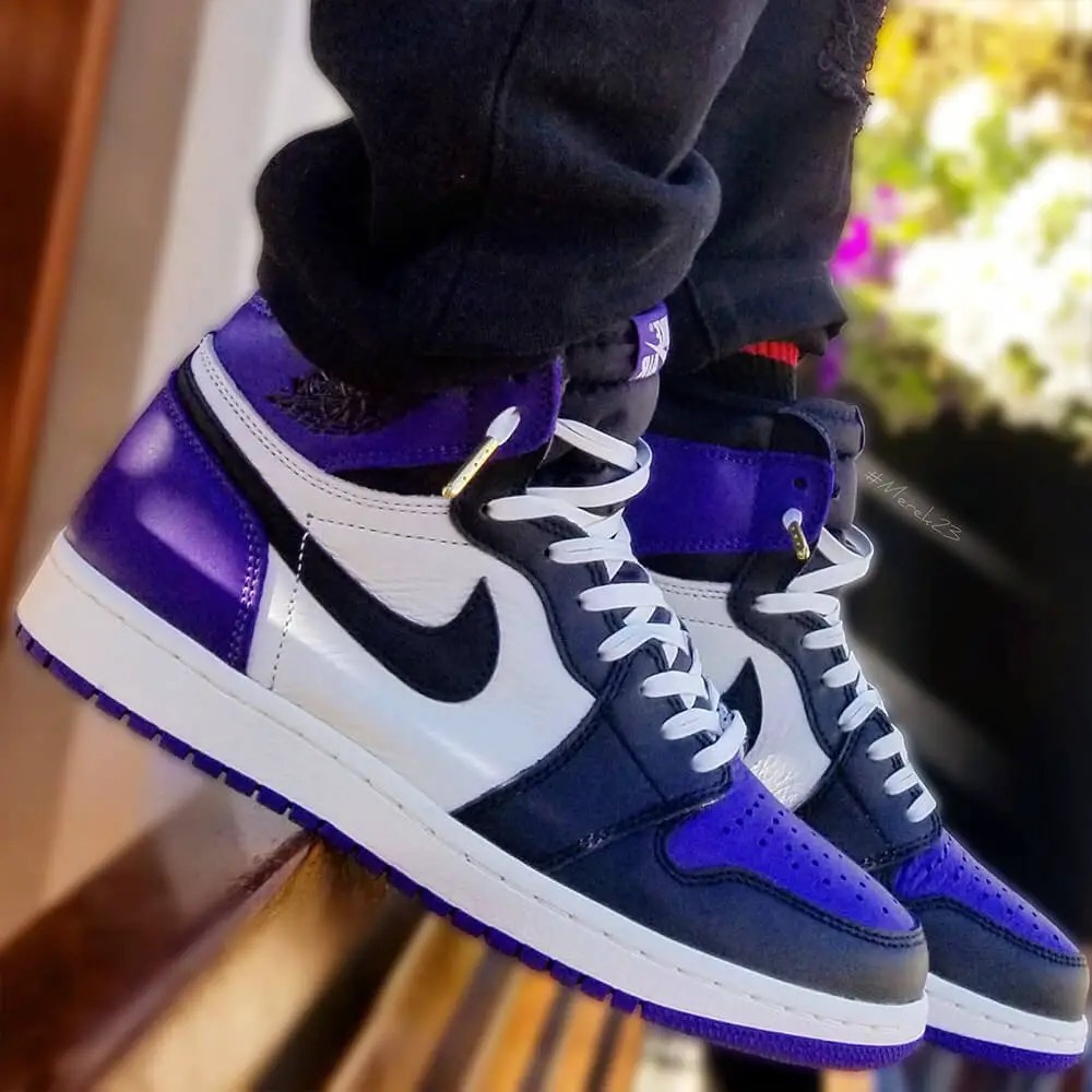 court purple 1s with purple laces