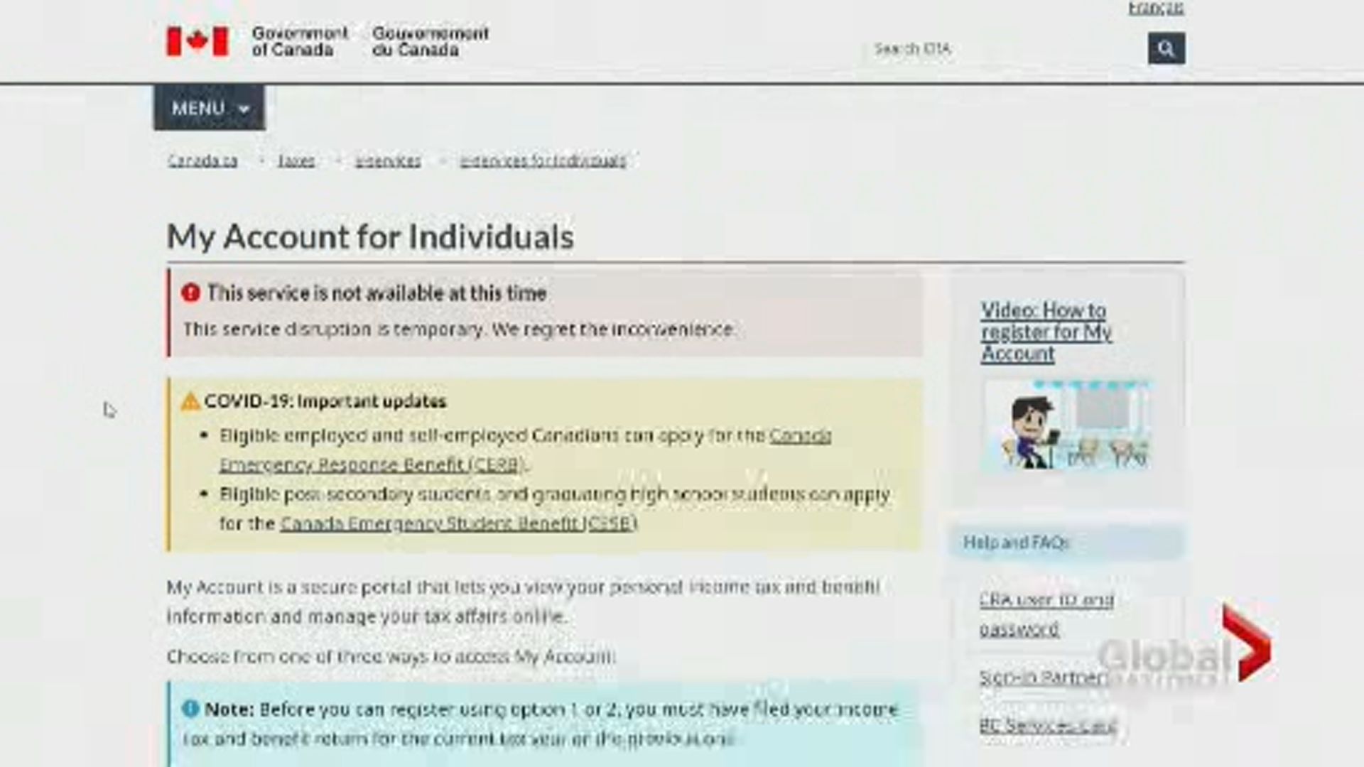 cra my account