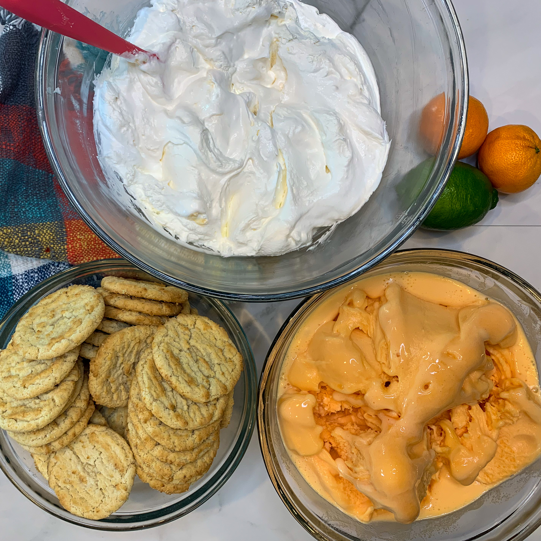 Orange Sherbet Macaroon Cake Ingredients