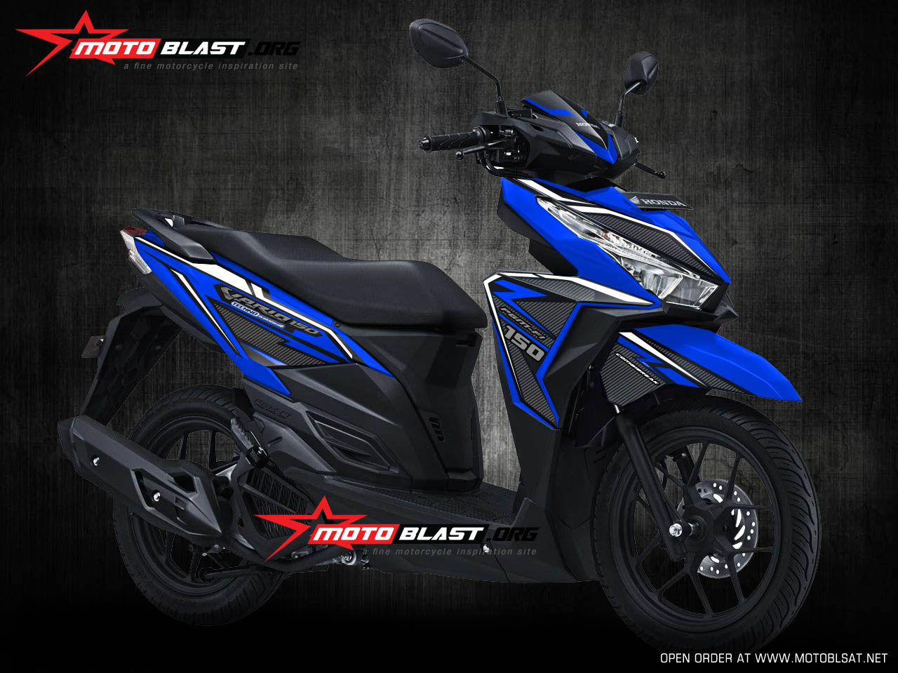 Modifikasi Vario 125 Biru Doff