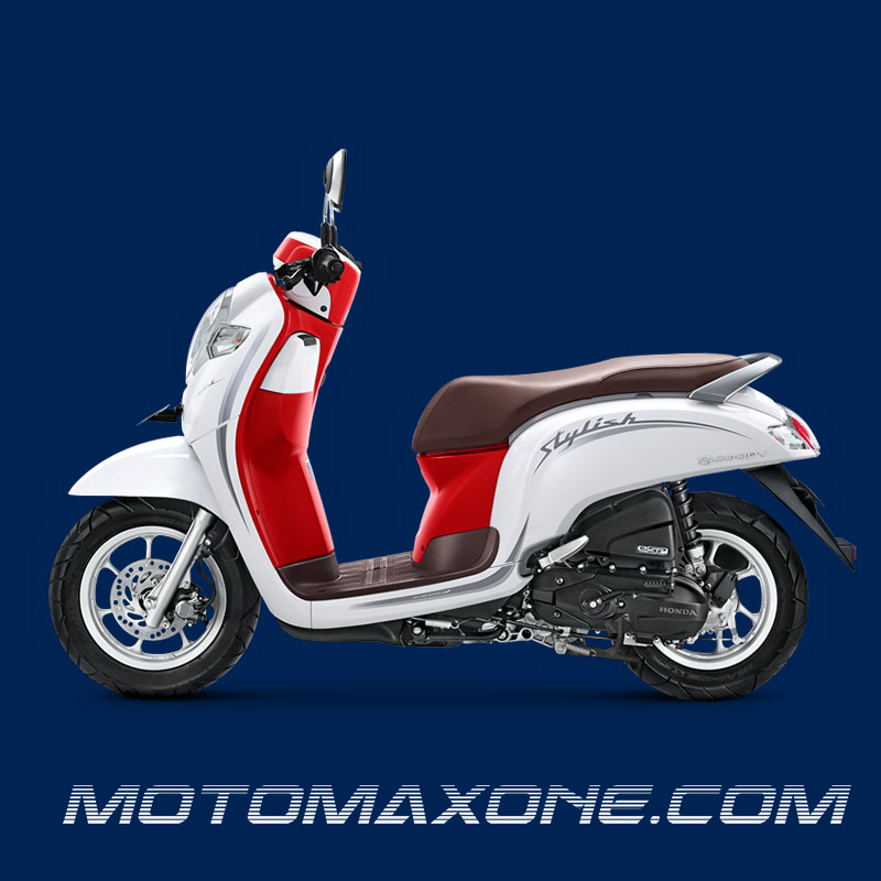 Gambar Motor Honda Scoopy Merah Putih