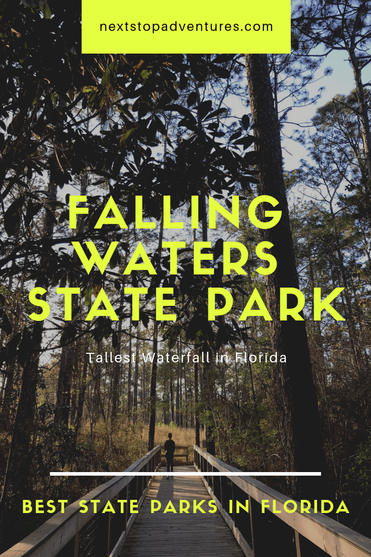 tallest waterfall in Florida in Falling Waters State Park
