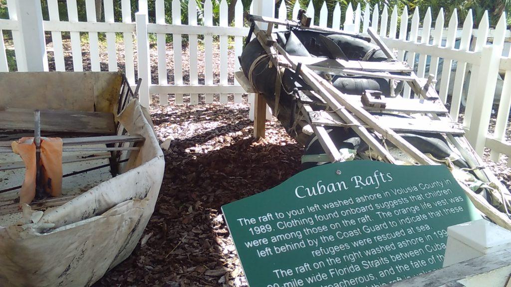cuban rafts at Florida's tallest lighthouse Ponce de Leon museum