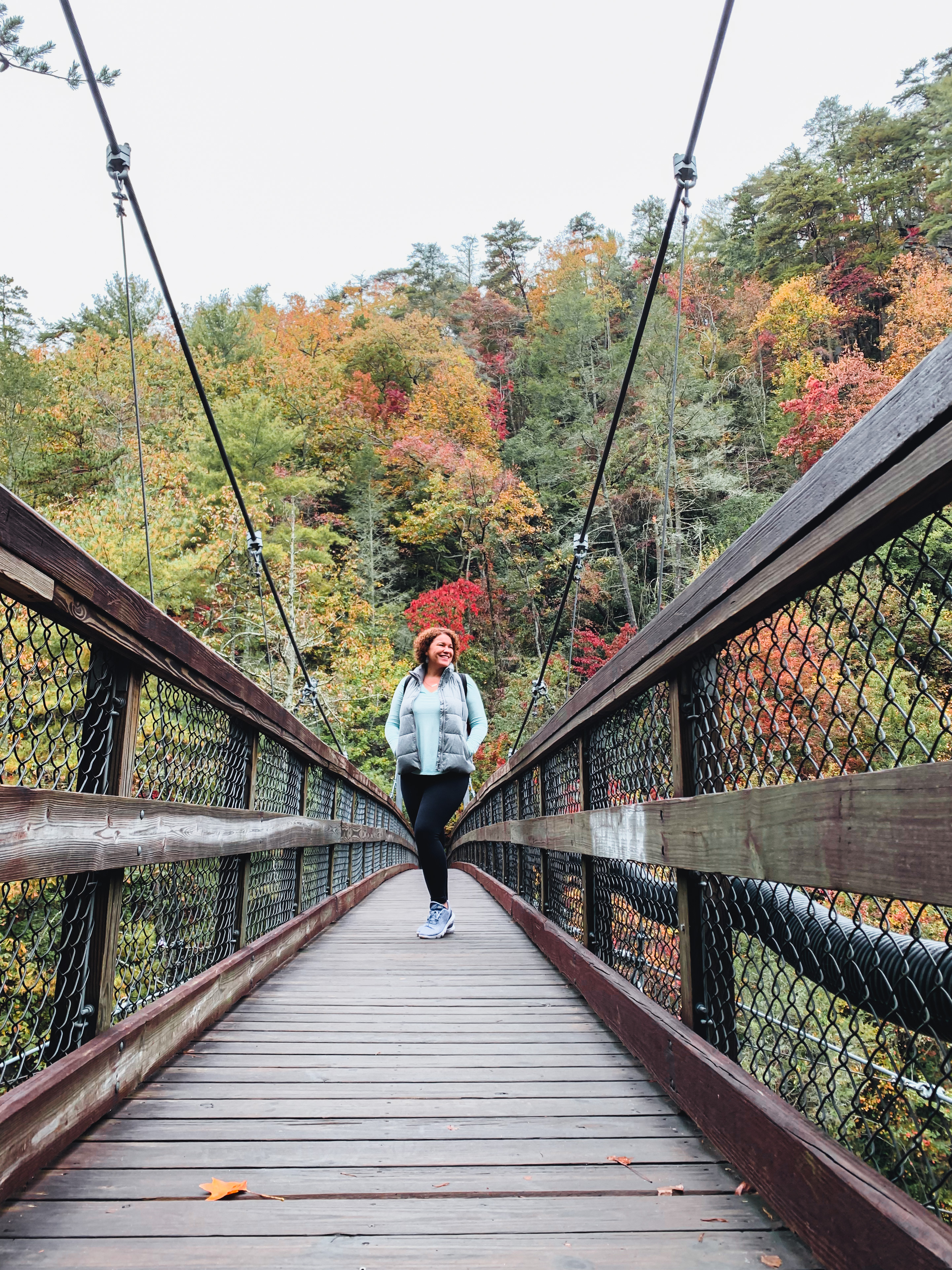 suspension bridge at Tallulah Gorge