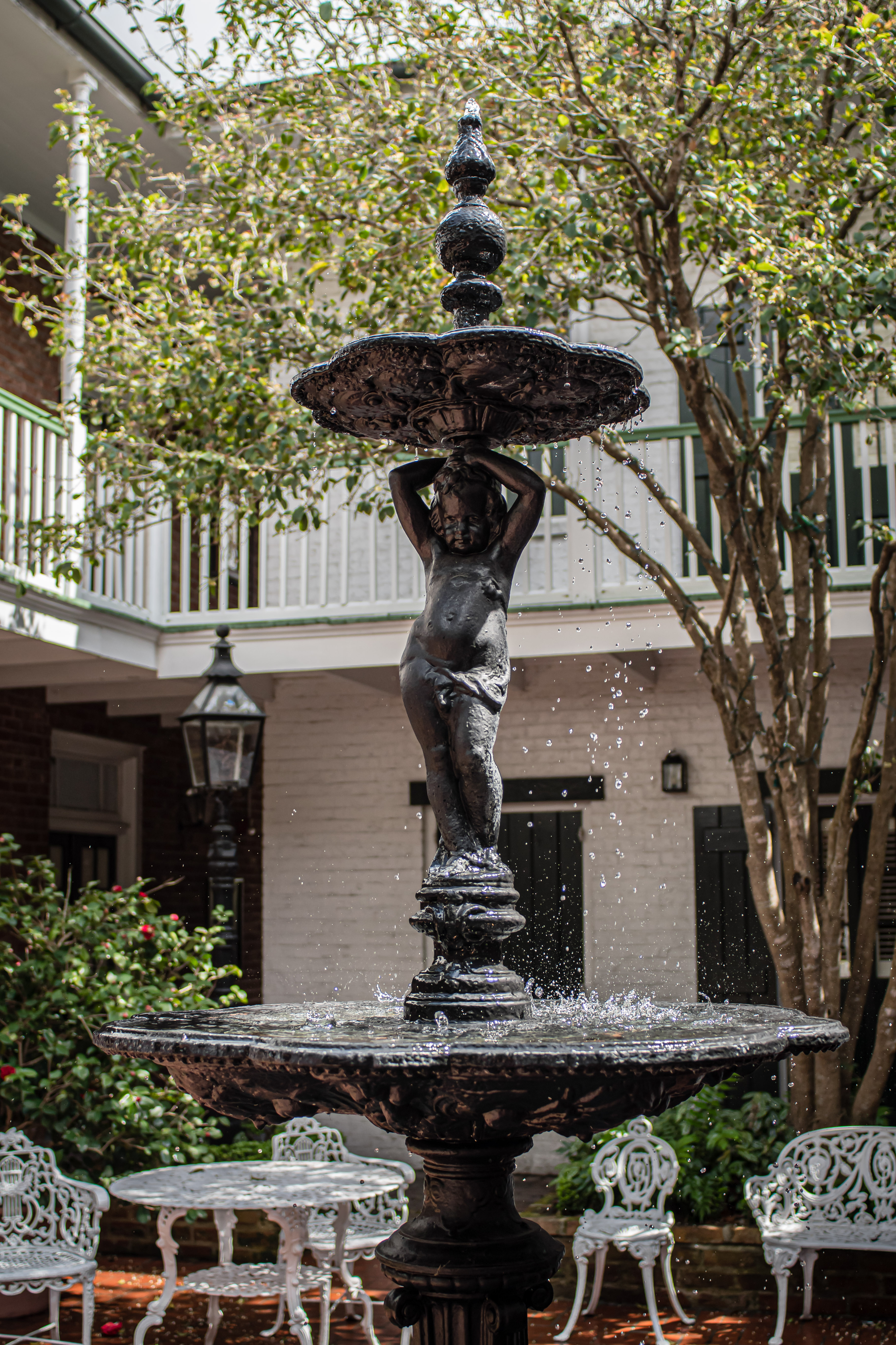 hotel provincial courtyard fountain