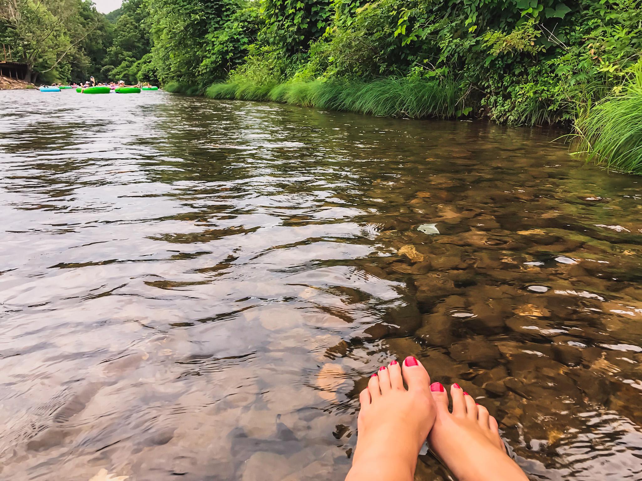 lazy tubing on Chattahoochee River in Helen Georgia