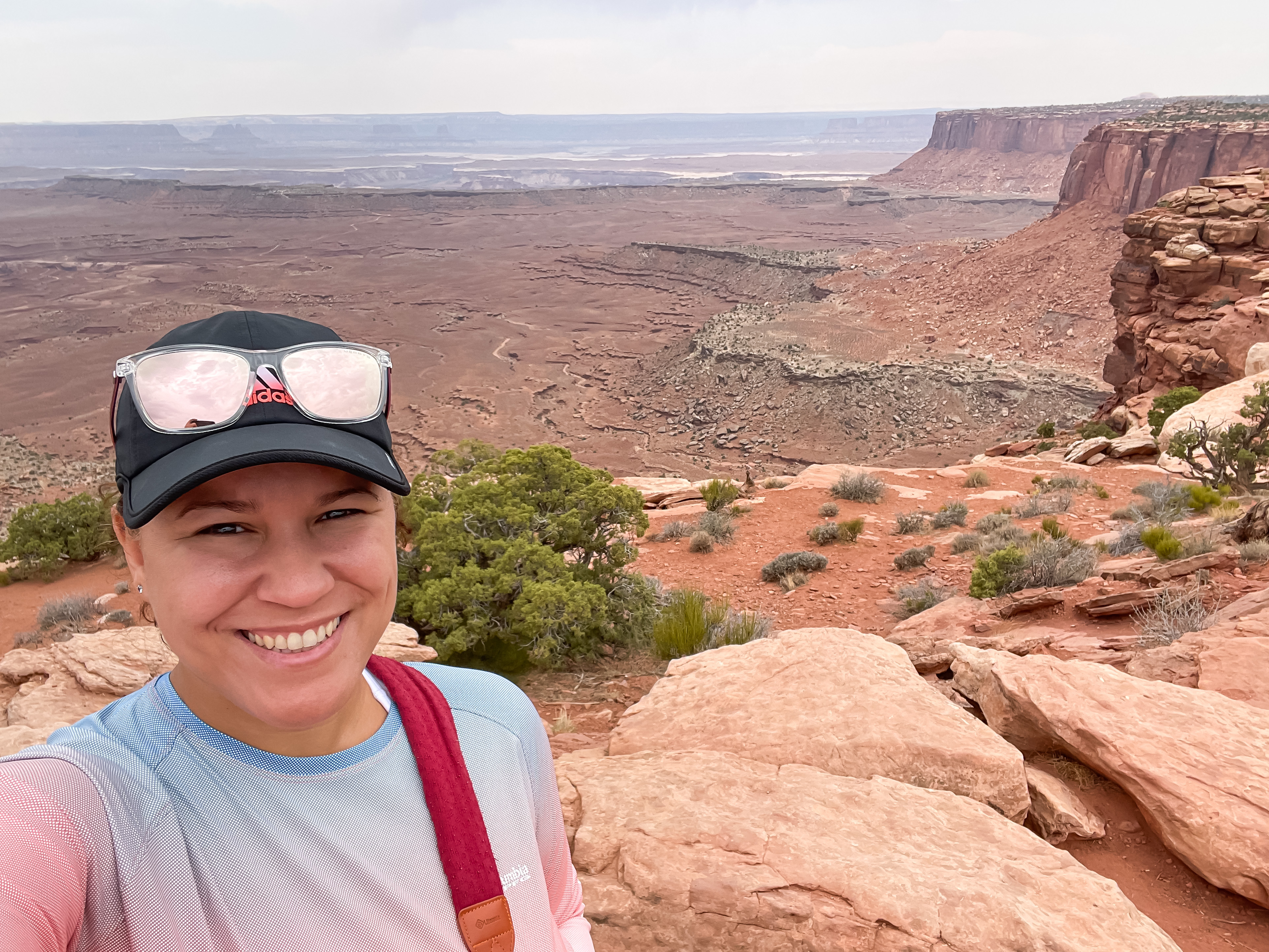 selfie at orange cliffs overlook