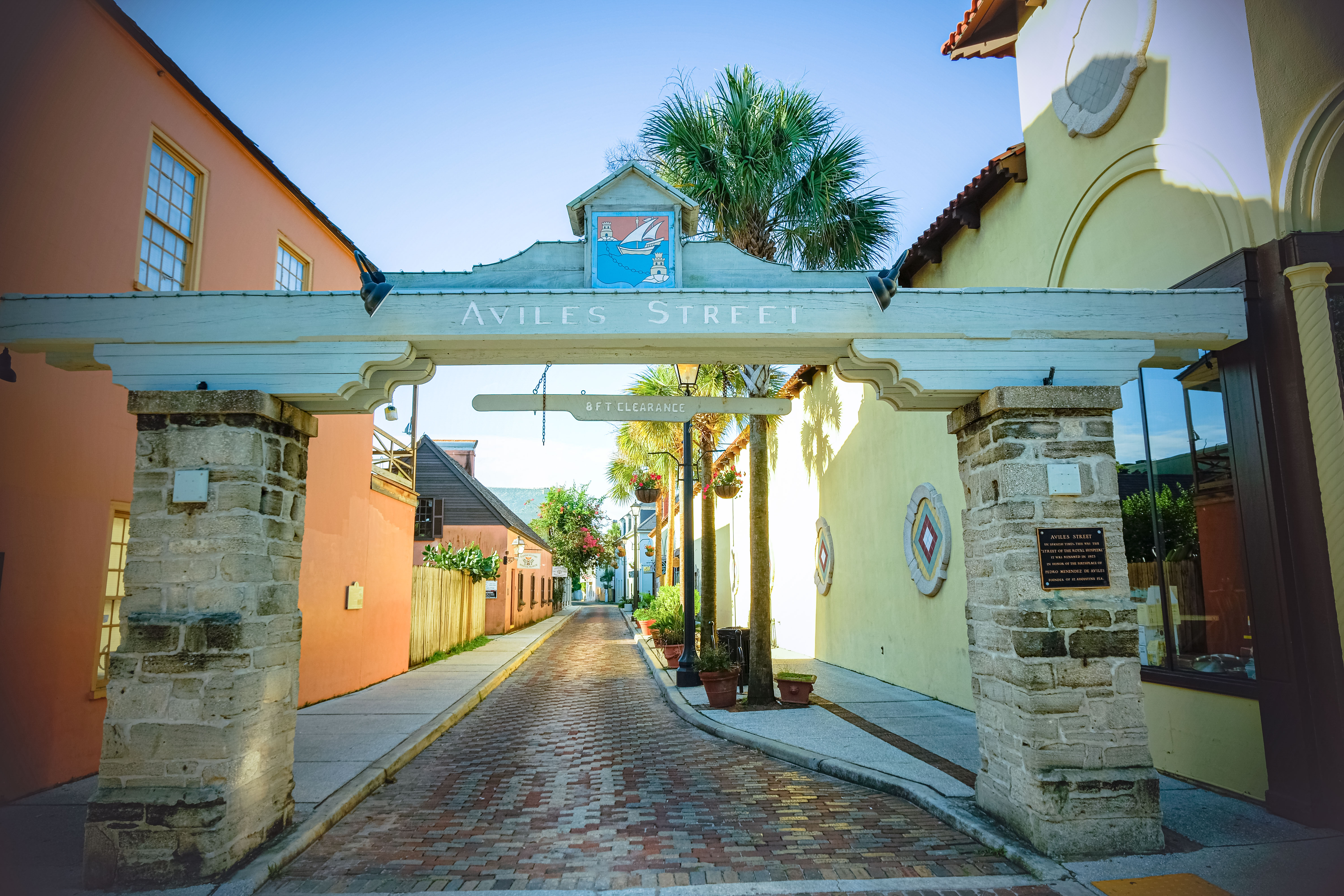 aviles street in self-guided walking tour of st augustine