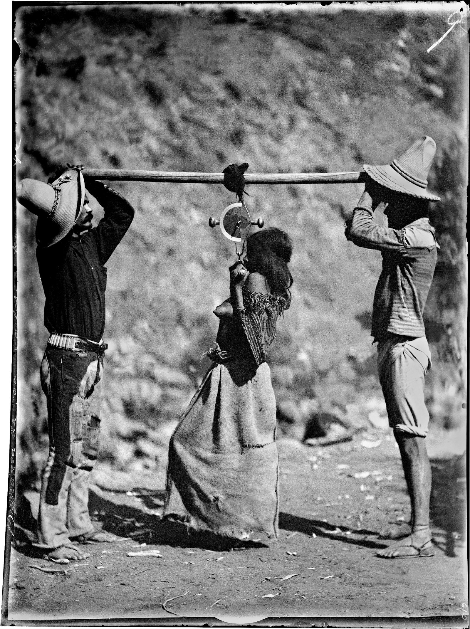 Carl Lumholtz: <i>tarahumara Woman Being Weighed</i>, Barranca De San Carlos (sinforosa), Chihuahua, 1892; From <i>among Unknown Tribes: Rediscovering The Photographs Of Explorer Carl Lumholtz</i>. The Book Includes Essays By Bill Broyles, Ann Christine E