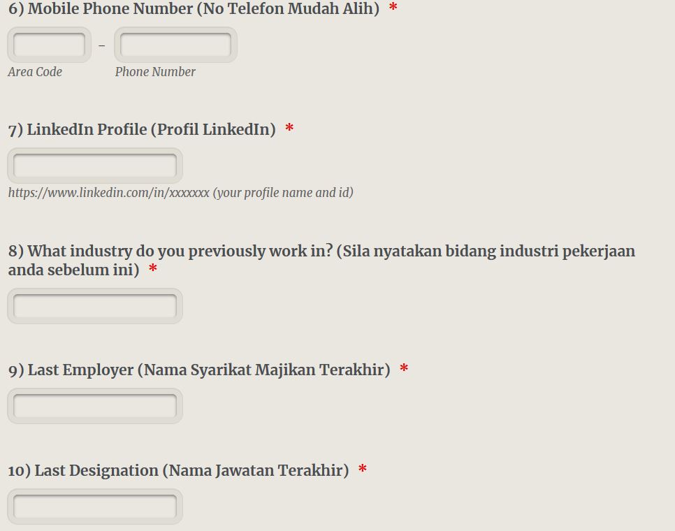 Borang Online Tak Kerja
