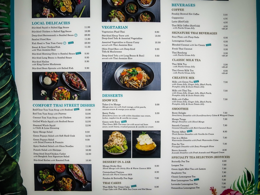 Bangkok Jam Menu