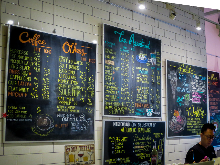 Drips Café Beverage Menu