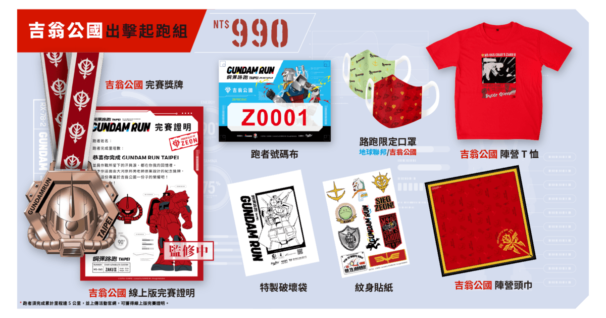 20210916 gundam 02 - 《鋼彈路跑GUNDAM RUN TAIPEI》台灣首次線上開跑
