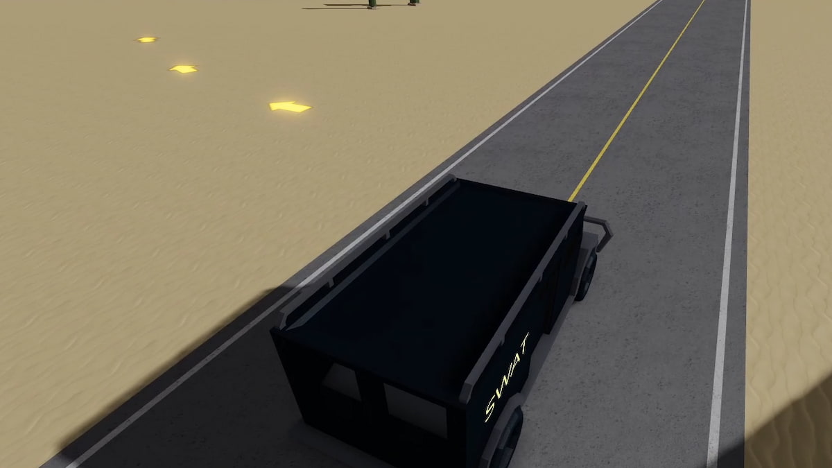 The player driving a Van in Roblox Barry's Prison Run