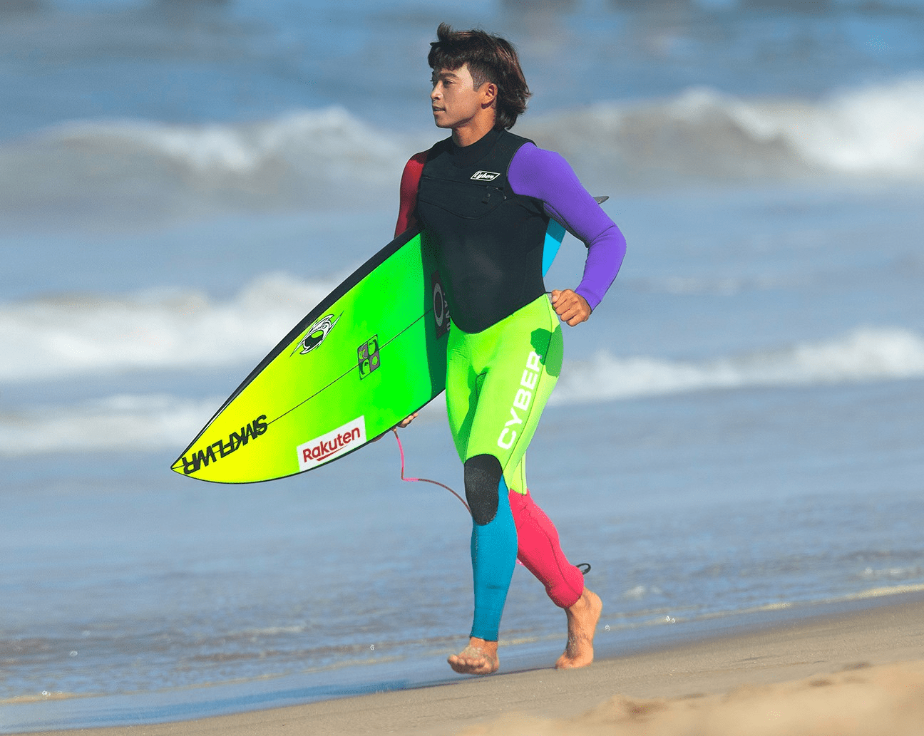 22-year-old Kei Kobayashi from San Clemente, California represents Rakuten on the waves. He talks about his goals as a surfer with a positive mindset.