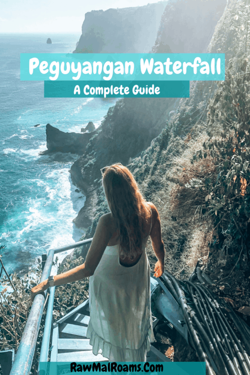 This is a comprehensive guide to everything you need to know about visiting Peguyangan Waterfall known as The Blue Stairs on Nusa Penida, Bali. #peguyangan #peguyanganwaterfall #nusapenida #balitravel #indonesia