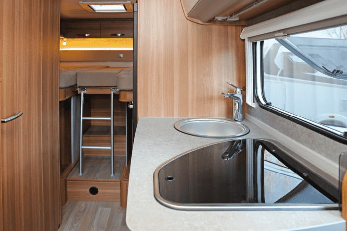 Kitchen camping van Best RV Water Pumps