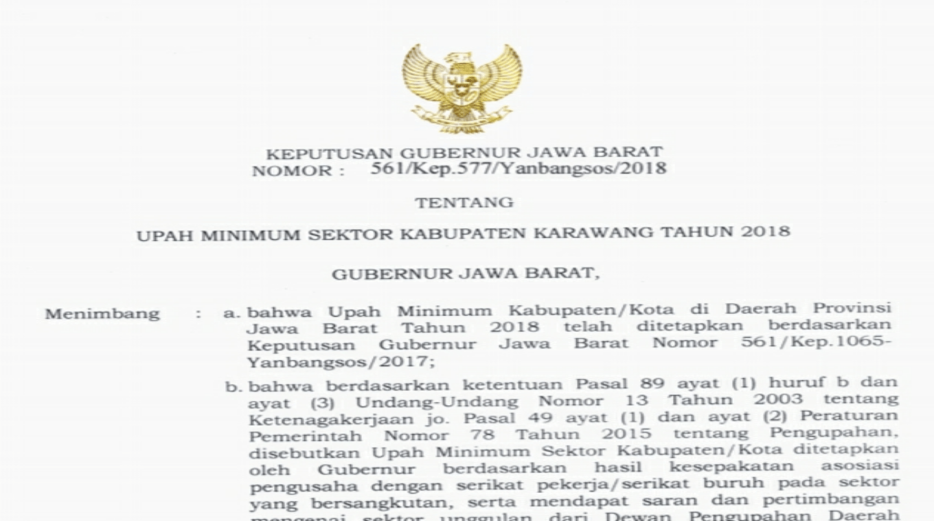 Umr Tambun Bekasi 2018